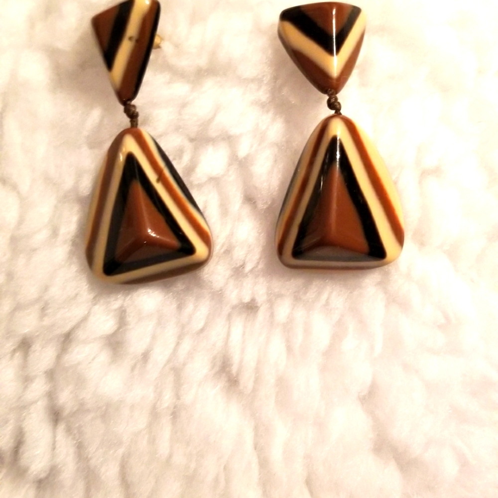 Wooden or resin earrings